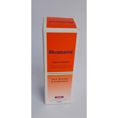 Rheumarest ( diethylamine salycylate + lidocaine hydrochloride ) topical solution 